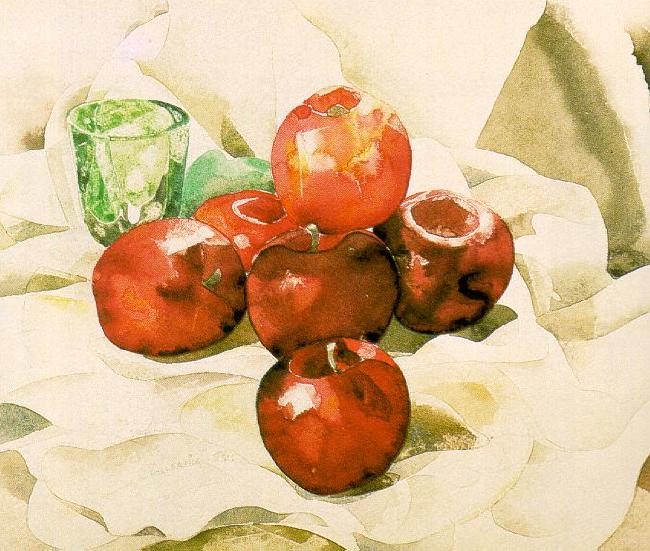 Demuth, Charles Still Life with Apples and a Green Glass oil painting image